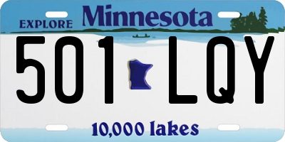 MN license plate 501LQY