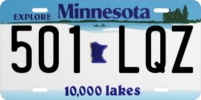 MN license plate 501LQZ