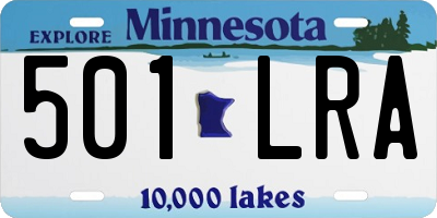 MN license plate 501LRA