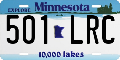 MN license plate 501LRC