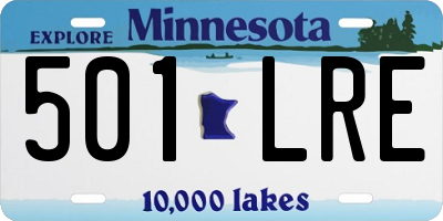 MN license plate 501LRE