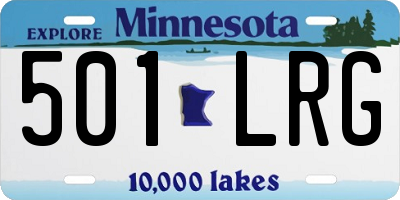 MN license plate 501LRG