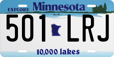 MN license plate 501LRJ