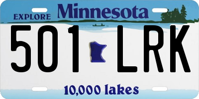 MN license plate 501LRK