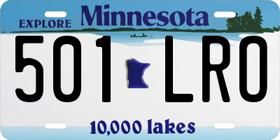 MN license plate 501LRO