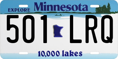 MN license plate 501LRQ