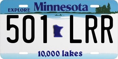 MN license plate 501LRR