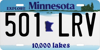 MN license plate 501LRV