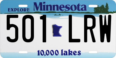 MN license plate 501LRW
