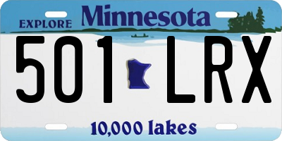 MN license plate 501LRX