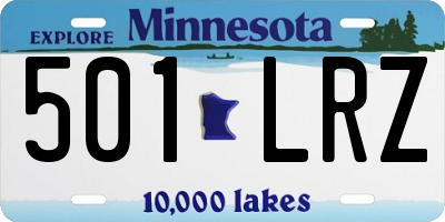 MN license plate 501LRZ