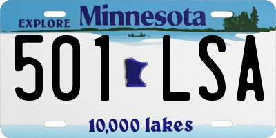 MN license plate 501LSA