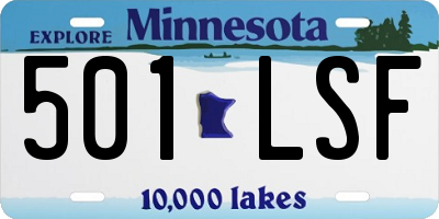 MN license plate 501LSF