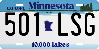 MN license plate 501LSG