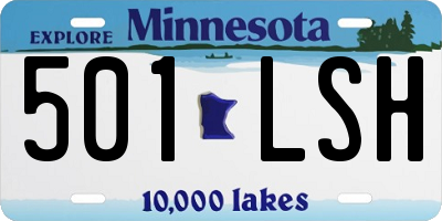 MN license plate 501LSH