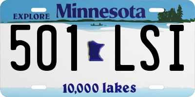 MN license plate 501LSI