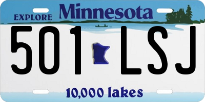 MN license plate 501LSJ
