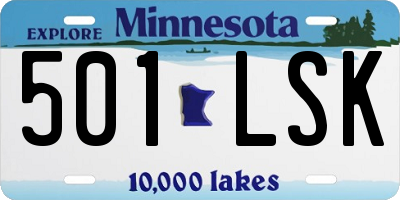 MN license plate 501LSK