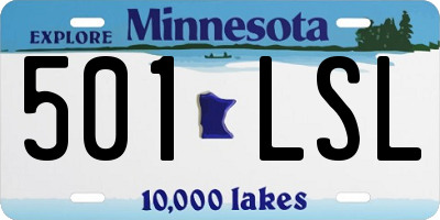 MN license plate 501LSL