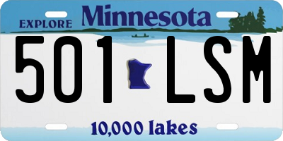 MN license plate 501LSM