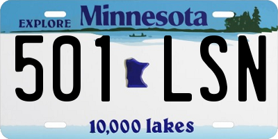 MN license plate 501LSN