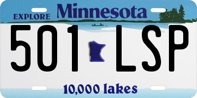 MN license plate 501LSP
