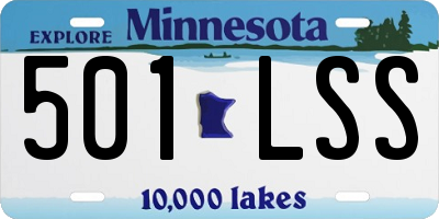 MN license plate 501LSS