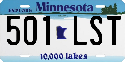 MN license plate 501LST