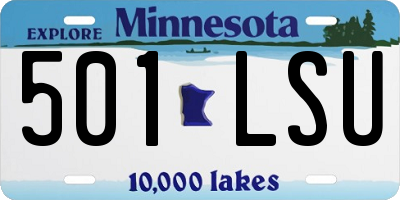 MN license plate 501LSU