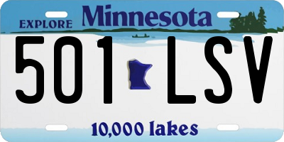 MN license plate 501LSV