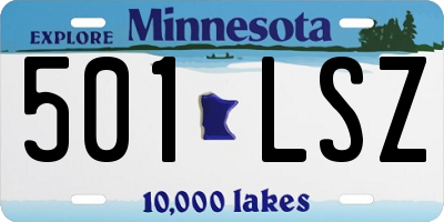MN license plate 501LSZ