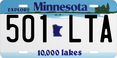MN license plate 501LTA