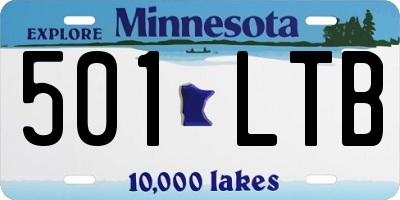 MN license plate 501LTB