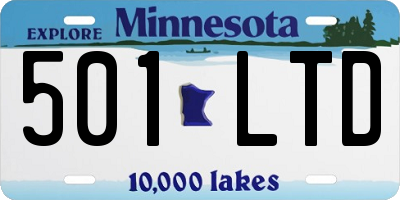 MN license plate 501LTD