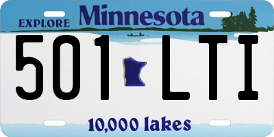 MN license plate 501LTI