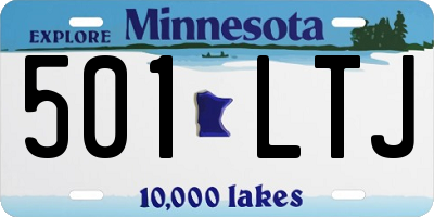MN license plate 501LTJ