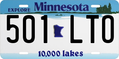 MN license plate 501LTO