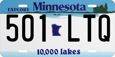 MN license plate 501LTQ
