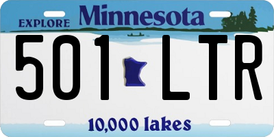 MN license plate 501LTR
