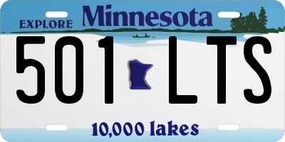 MN license plate 501LTS