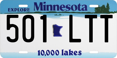 MN license plate 501LTT