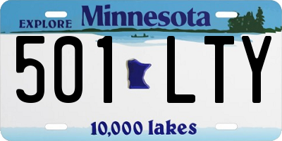 MN license plate 501LTY