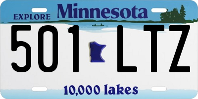 MN license plate 501LTZ