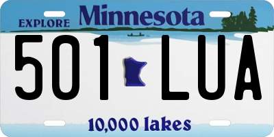 MN license plate 501LUA