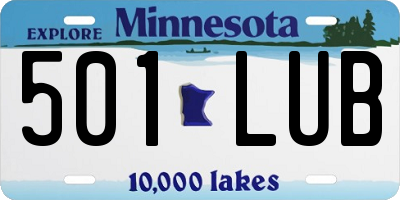 MN license plate 501LUB