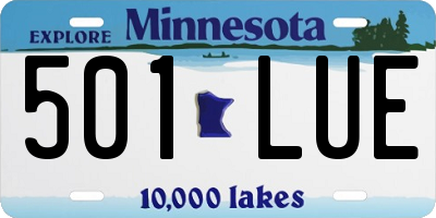 MN license plate 501LUE