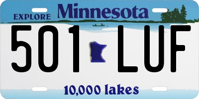 MN license plate 501LUF
