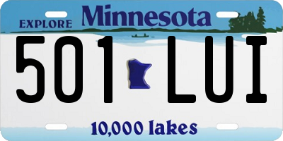 MN license plate 501LUI