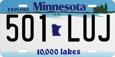 MN license plate 501LUJ
