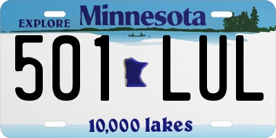 MN license plate 501LUL